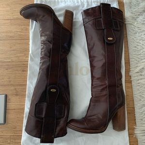 Authentic Chloe high heeled boots size 37